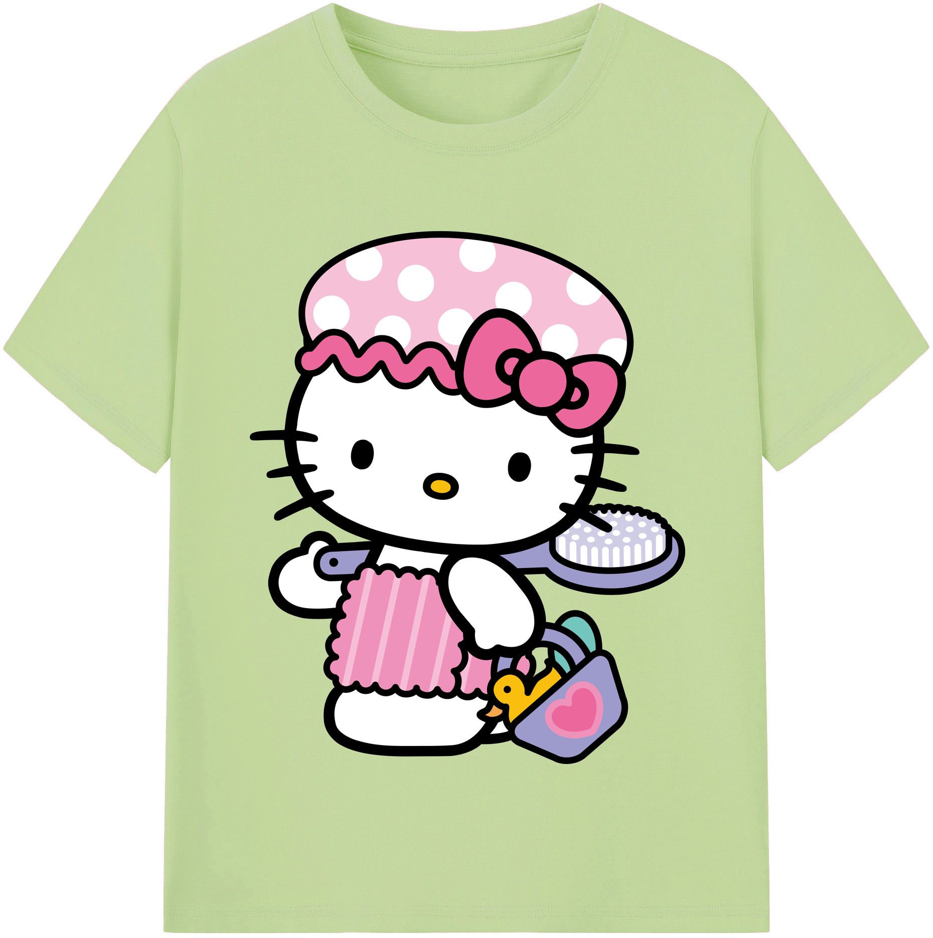 （画像用） Hello Kitty ハローキティ 綿100％半袖Tシャツ（フロントプリント）